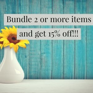 15% off all bundles of 2 or more items. 🌻🌺🌻🌺